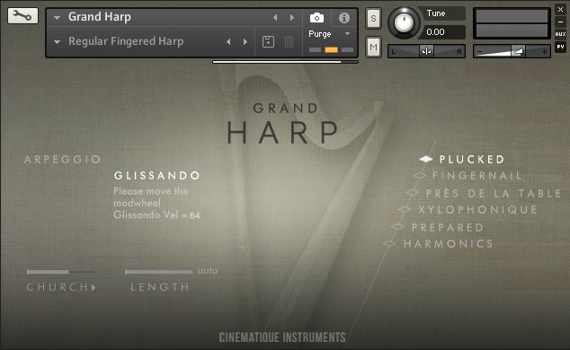 Cinematique-Instruments Grand Harp KONTAKT