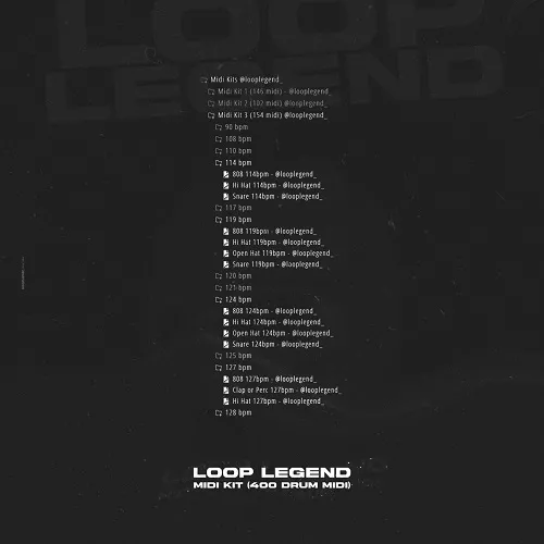 Loop Legend Midi Kit (400 Drum Midi) [FST]